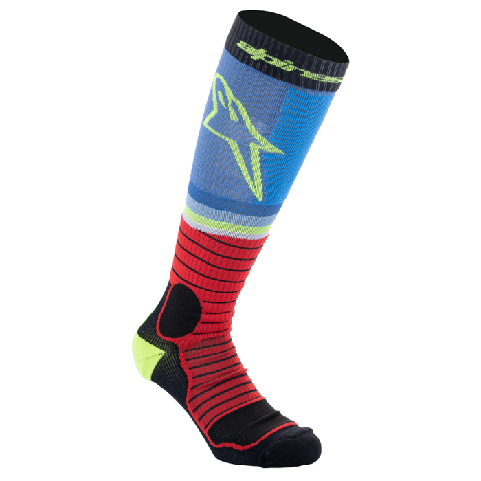 Alpinestars MX Pro Socken Schwarz, Blau, Rot, Gelb