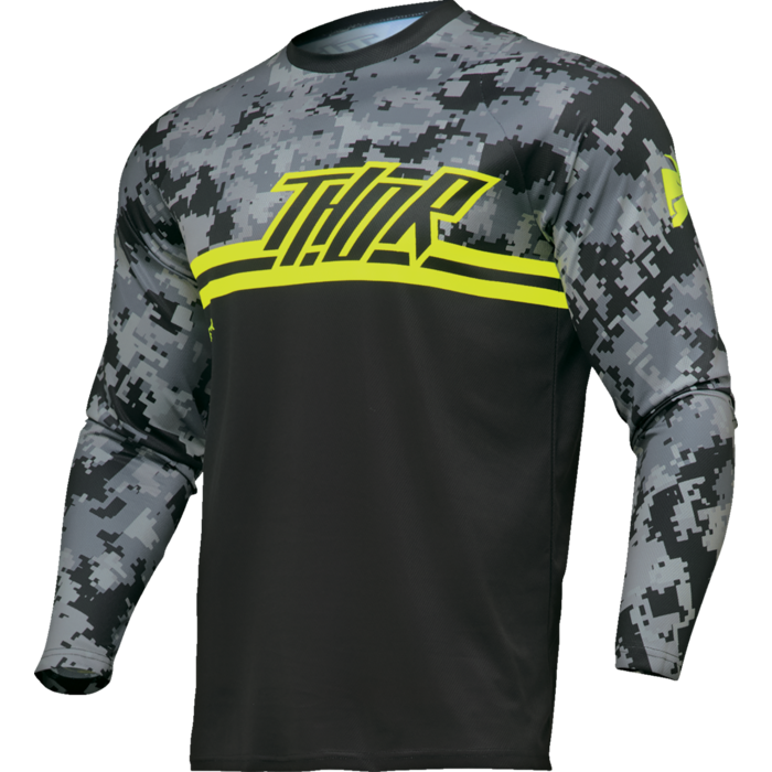 Thor Kinder Jugend Jersey Sector DIGI charcoal schwarz