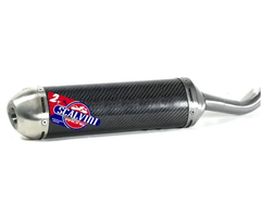 Scalvini Schalldämpfer aus schwarz eloxiertem Aluminium Durchmesser 70 mit Edelstahlende für Yamaha YZ85 ab Bj 2019