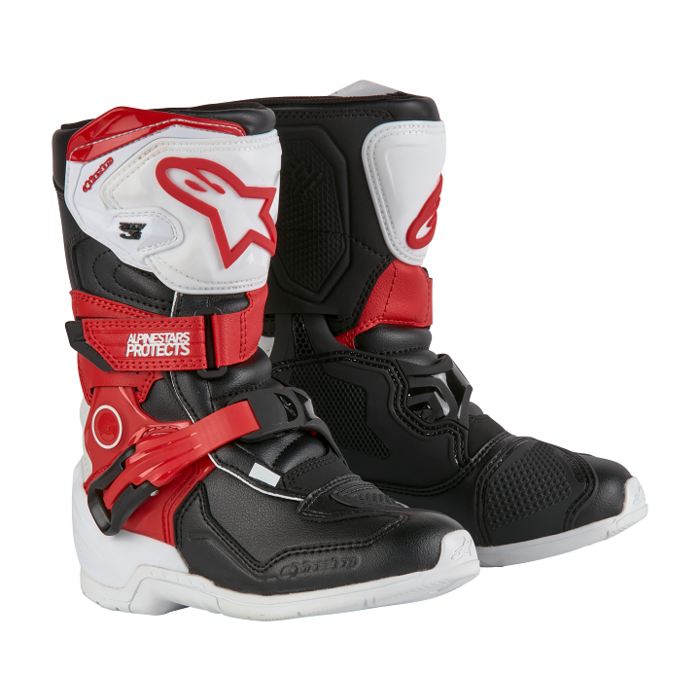 Alpinestars Tech 3S Kinderschiefel schwarz weiss rot