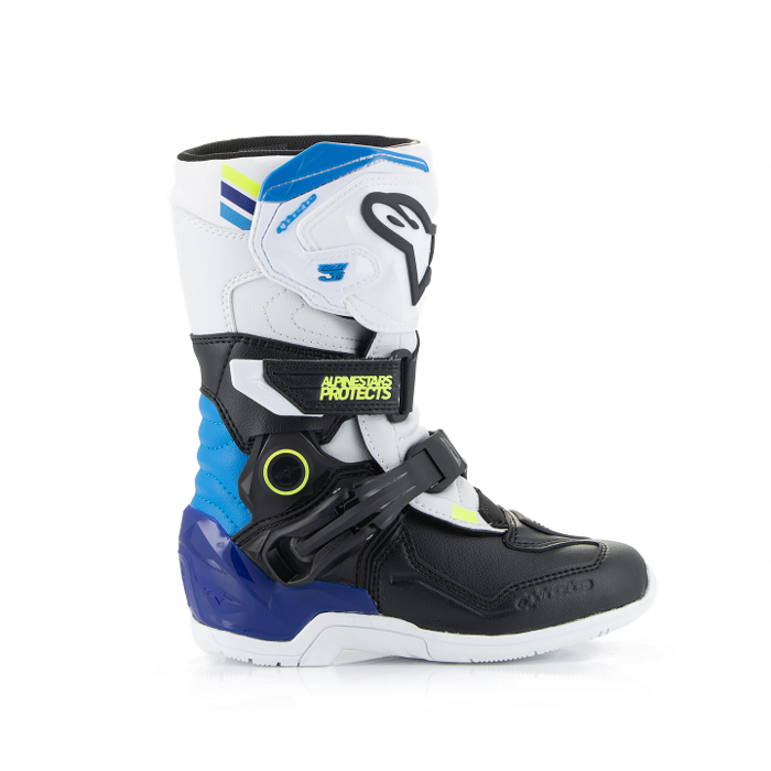 Alpinestars Tech 3S Kinderschiefel schwarz weiss blau