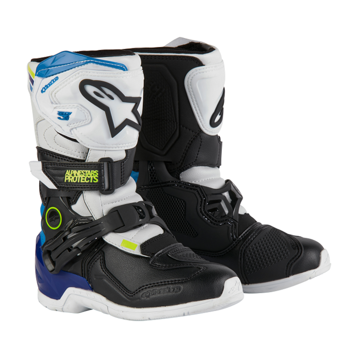Alpinestars Tech 3S Kinderschiefel schwarz weiss blau