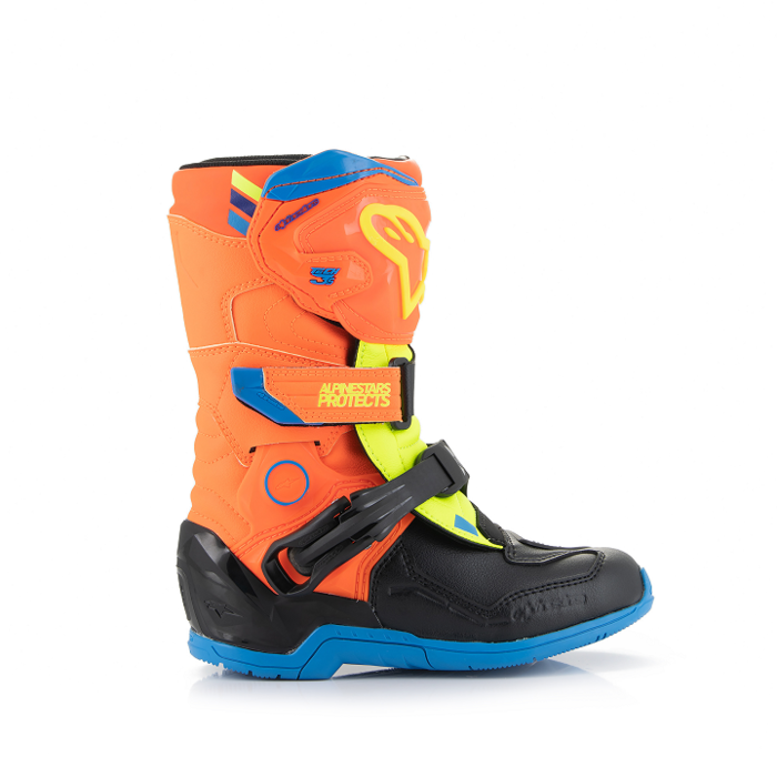 Alpinestars Tech 3S Kinderschiefel orange gelb blau
