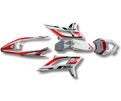 Beta OE Plastiksatz für Beta SPM 50 Moped weiss inkl. OE Dekor Bj. 21-24