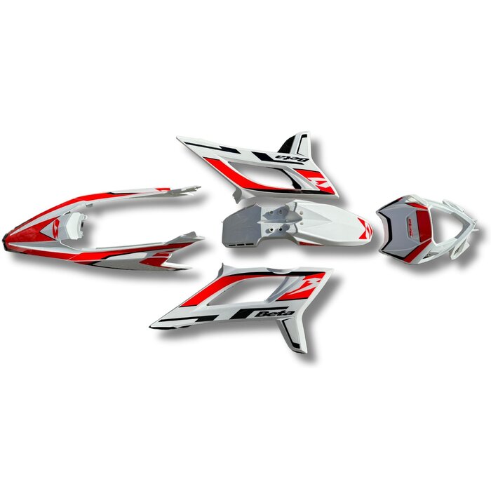 Beta Plastiksatz für Beta SPM 50 Moped weiss inkl. OEM Dekor Bj. 21-24