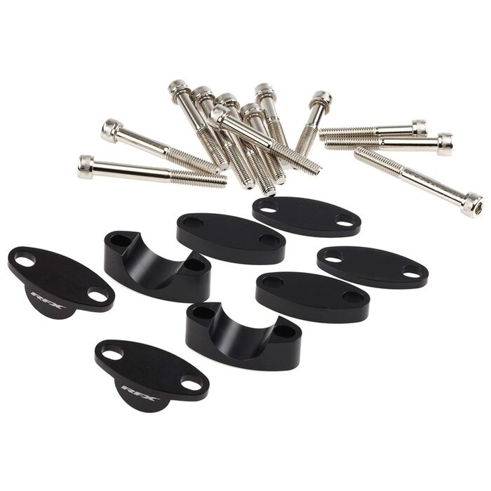 RFX RFX Race Lenkererhöhungssatz 28,6 mm (Schwarz) Universal Erhöhungen 25 mm/30 mm/35 mm/40 mm