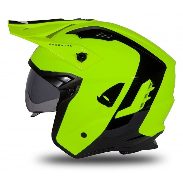 UFO Jet Helm Sheratan - schwarz neongelb