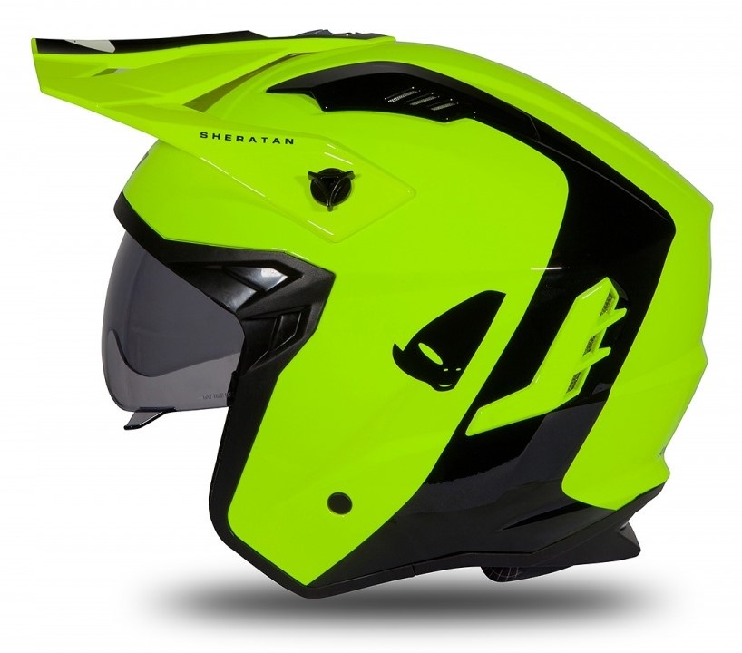 UFO Jet Helm Sheratan - schwarz neongelb