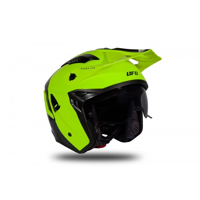 UFO Jet Helm Sheratan - schwarz neongelb