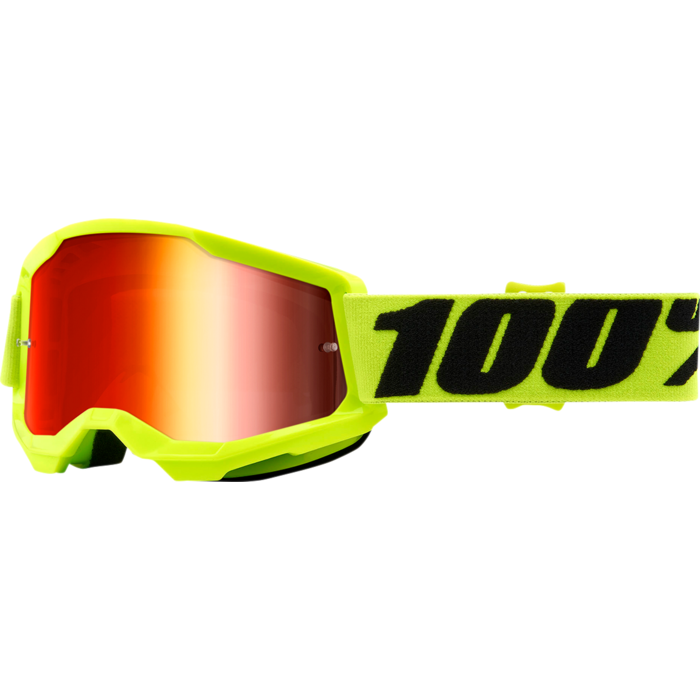 100 % Strata 2 Junior - Brille Motorradbrille neongelb