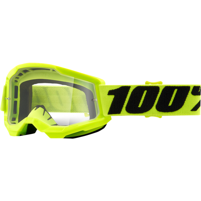 100 % Strata 2 Junior - Brille Motorradbrille neongelb