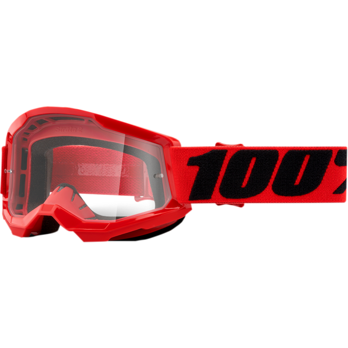 100 % Strata 2 Junior - Brille Motorradbrille rot