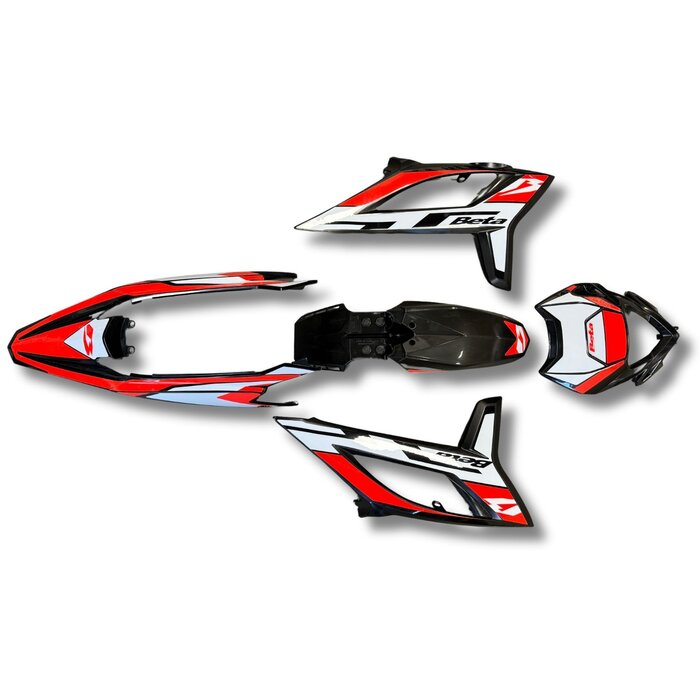 Beta OE Plastiksatz für Beta SPM 50 Moped schwarz inkl. OE Dekor Bj. 21-24