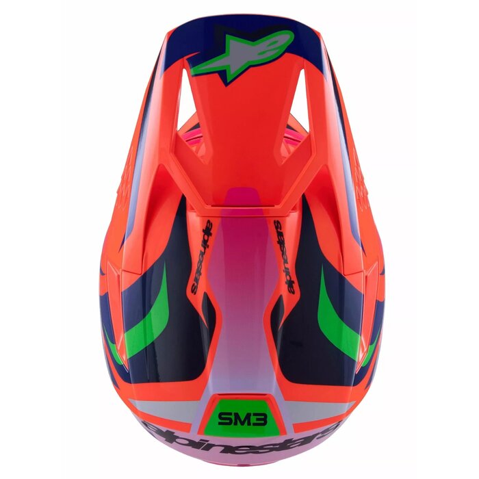 Alpinestars SM3 Kinder Helm Deegan Orange Fluo / Purple / Pink Fluo Glossy