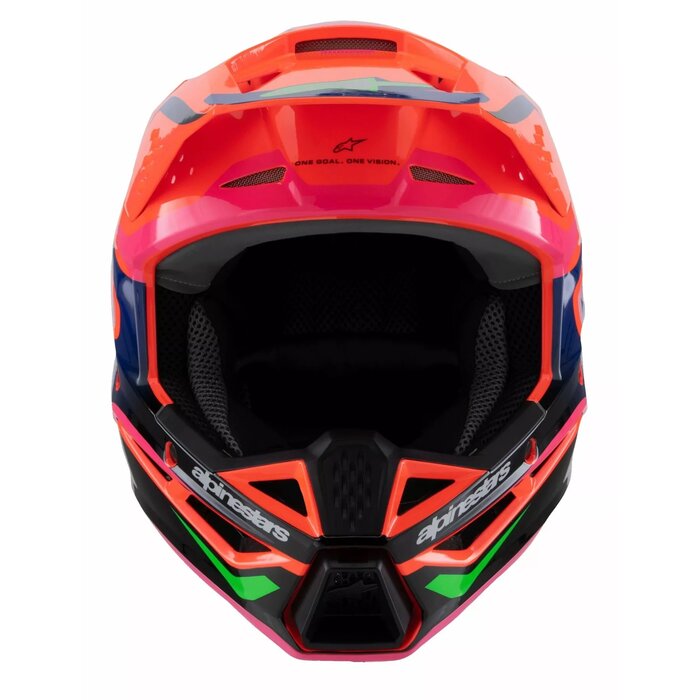 Alpinestars SM3 Kinder Helm Deegan Orange Fluo / Purple / Pink Fluo Glossy