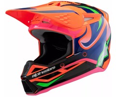 Alpinestars SM3 Kinder Helm Deegan Orange Fluo / Purple / Pink Fluo Glossy