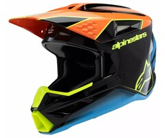 Alpinestars SM3 Kinder Helm Fray schwarz orange neongelb glänzend