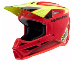 Alpinestars SM3 Kinder Helm Fray schwarz rot neongelb