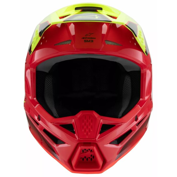 Alpinestars SM3 Kinder Helm Fray schwarz rot neongelb