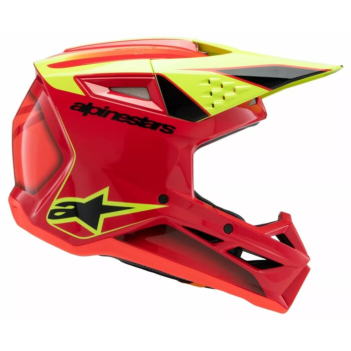 Alpinestars SM3 Kinder Helm Fray schwarz rot neongelb