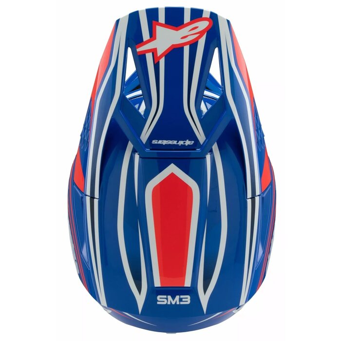 Alpinestars SM3 Kinder Helm Wurx schwarz blau rot weiß