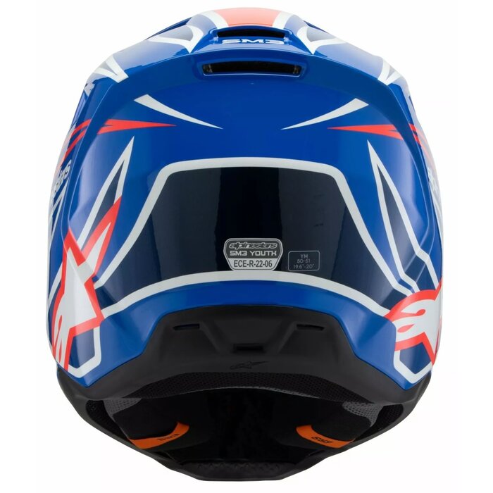 Alpinestars SM3 Kinder Helm Wurx schwarz blau rot weiß