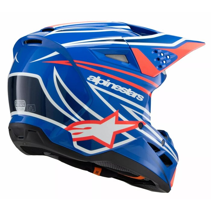 Alpinestars SM3 Kinder Helm Wurx schwarz blau rot weiß