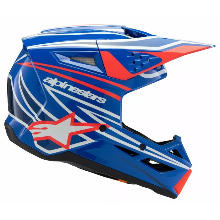 Alpinestars SM3 Kinder Helm Wurx schwarz blau rot weiß