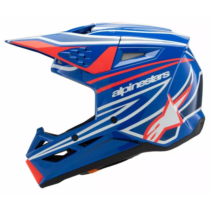 Alpinestars SM3 Kinder Helm Wurx schwarz blau rot weiß