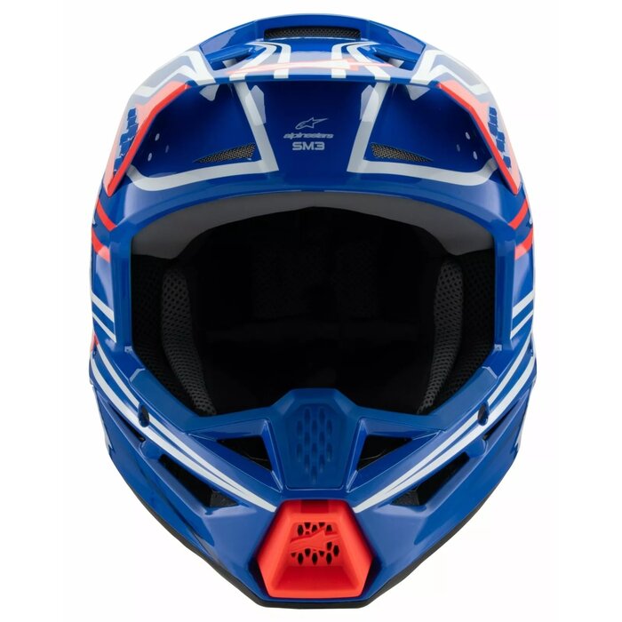 Alpinestars SM3 Kinder Helm Wurx schwarz blau rot weiß