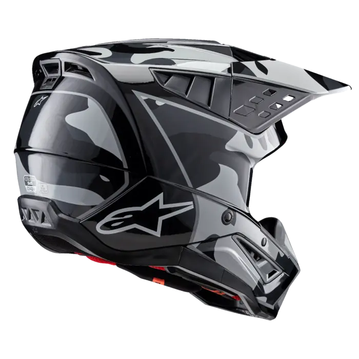 Alpinestars S-M5 Motocross Helm Rover grau camo
