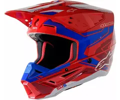 Alpinestars S-M5 Motocross Helm Action rot blau