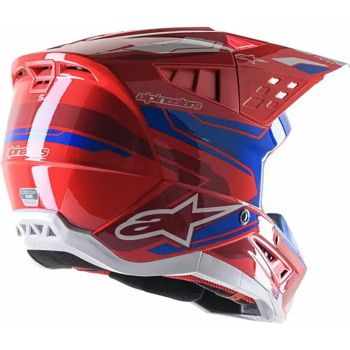 Alpinestars S-M5 Motocross Helm Action rot blau