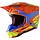 S-M5 Motocross Helm Action orange blau neongelb