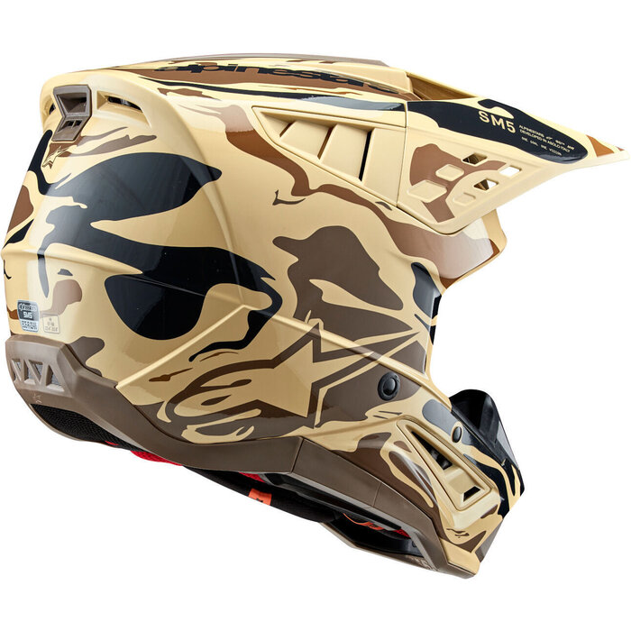 Alpinestars SM5 Motocross Helm Mineral Dunkel braun
