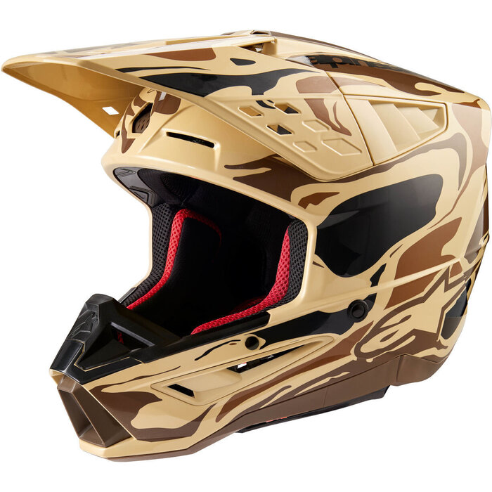 Alpinestars SM5 Motocross Helm Mineral Dunkel braun