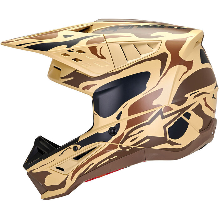Alpinestars SM5 Motocross Helm Mineral Dunkel braun
