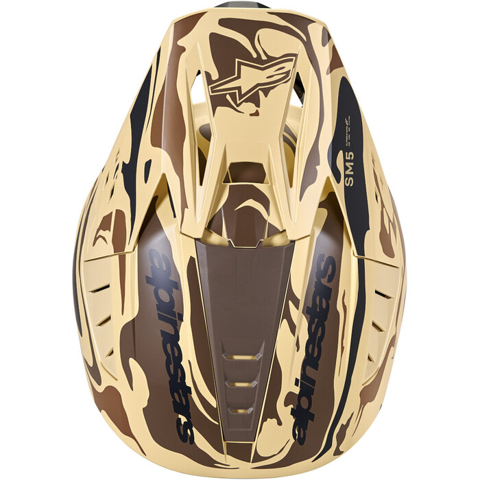 Alpinestars SM5 Motocross Helm Mineral Dunkel braun