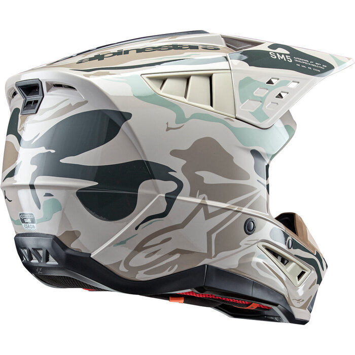 Alpinestars SM5 Motocross Helm Mineral dunkelgrau - hellgrau