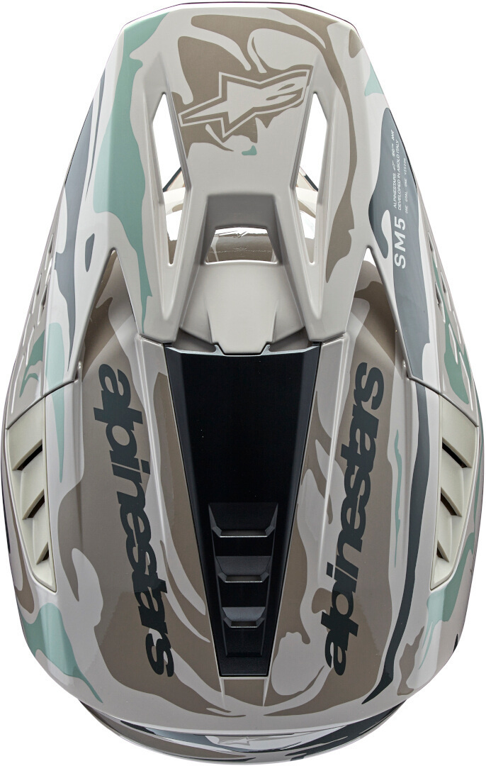 Alpinestars SM5 Motocross Helm Mineral dunkelgrau - hellgrau