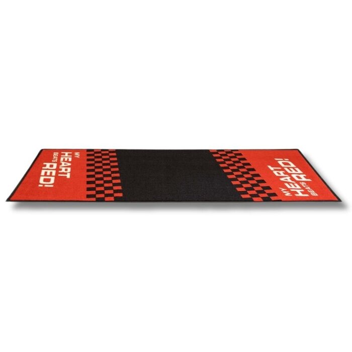 AWorkx Unterlegsmatte Motorrad Teppich V2 schwarz rot