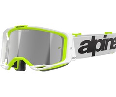 Alpinestars Vision 8 Wordmark - MX Morocross Brille weiss gelb