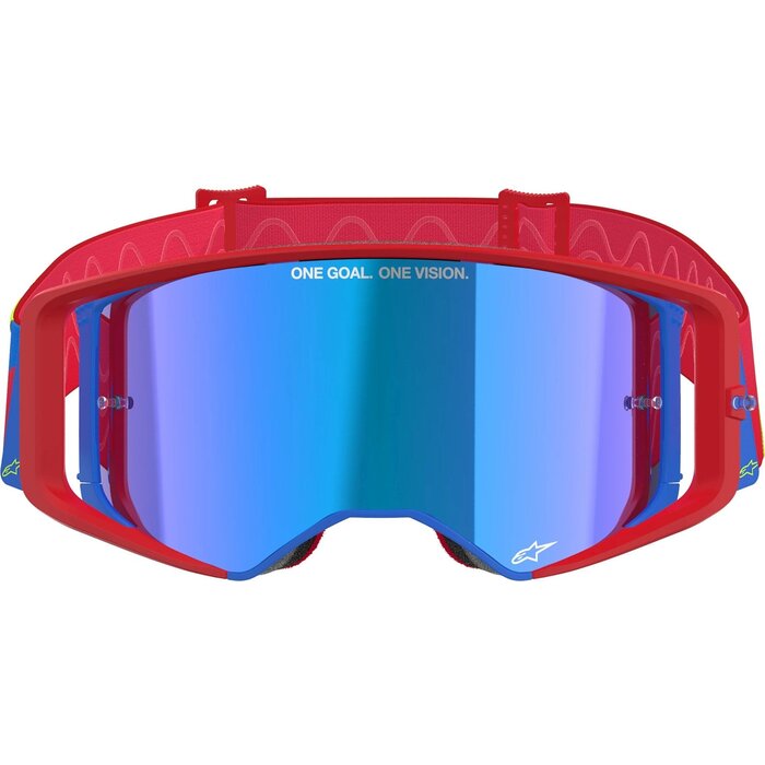 Alpinestars Supertech Corp  MX Motocross Brille rot blau