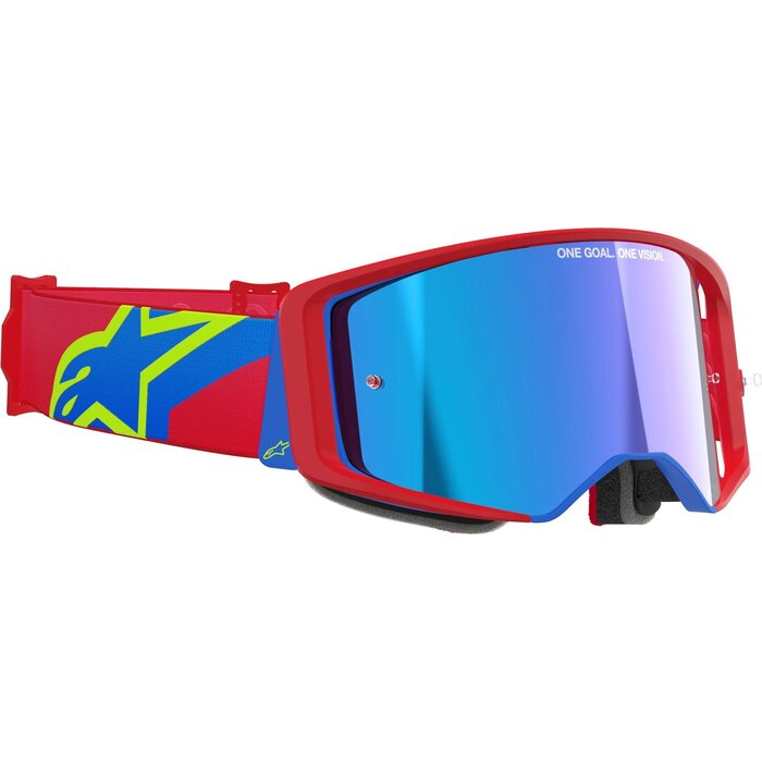 Alpinestars Supertech Corp  MX Motocross Brille rot blau