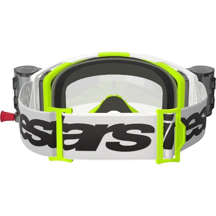 Alpinestars Vision 8 Wordmark Roll Off - MX Motocross Brille weiss gelb