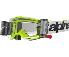 Alpinestars Vision 8 Wordmark Roll Off - MX Motocross Brille weiss gelb