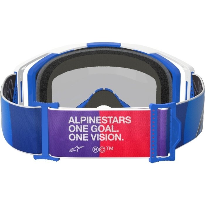 Alpinestars Vision 8 Corp - MX Motocross Brille weiss - blau