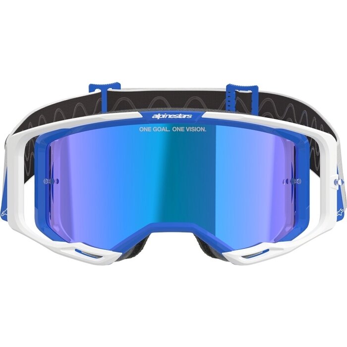 Alpinestars Vision 8 Corp - MX Motocross Brille weiss - blau