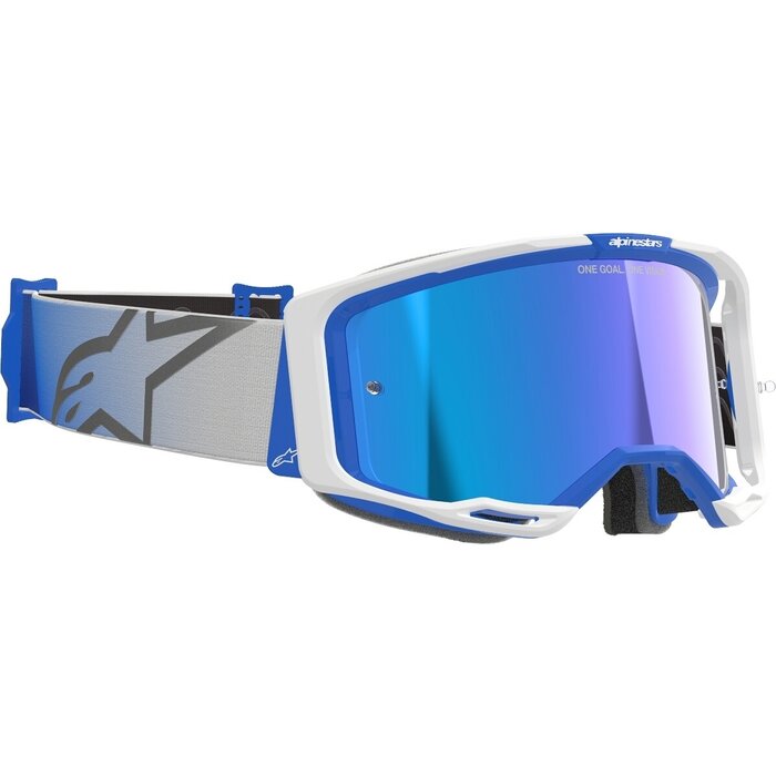 Alpinestars Vision 8 Corp - MX Motocross Brille weiss - blau