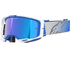Alpinestars Vision 8 Corp - MX Motocross Brille weiss - blau